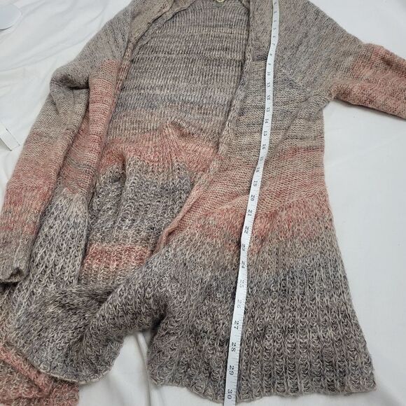 ANTHROPOLOGIE Knitted & Knotted cardigan peplum mohair sweater S - Picture 9 of 10